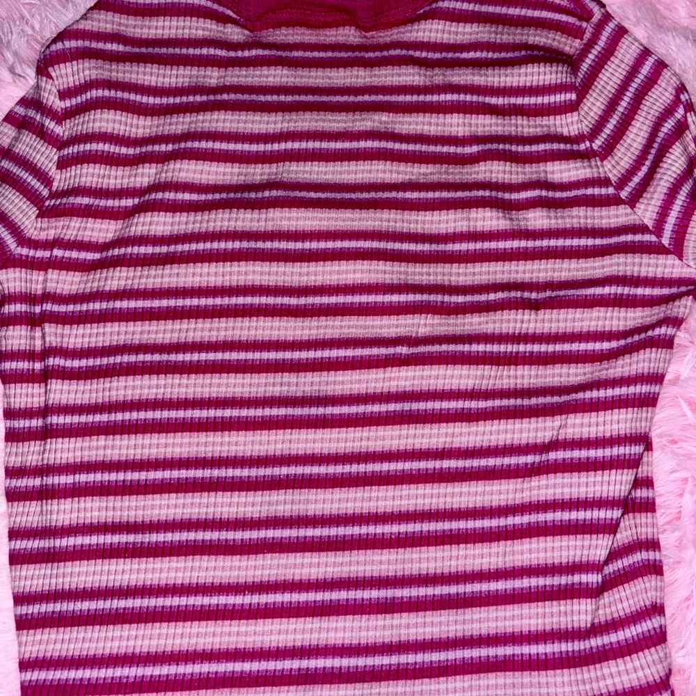 DOLLS KILL Pink Powerpuff Girls Striped long sleeve Shirt - Picture 3 of 3